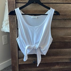 Aritzia Babaton Tie Crop Top M
